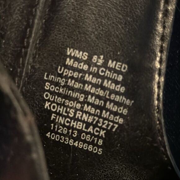 Simply Vera Wang Finch black 3.5” heel shoe 8.5 stretch strap,leather upper - Picture 8 of 10